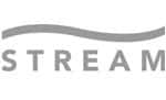 Stream Reality logo in grayscale.