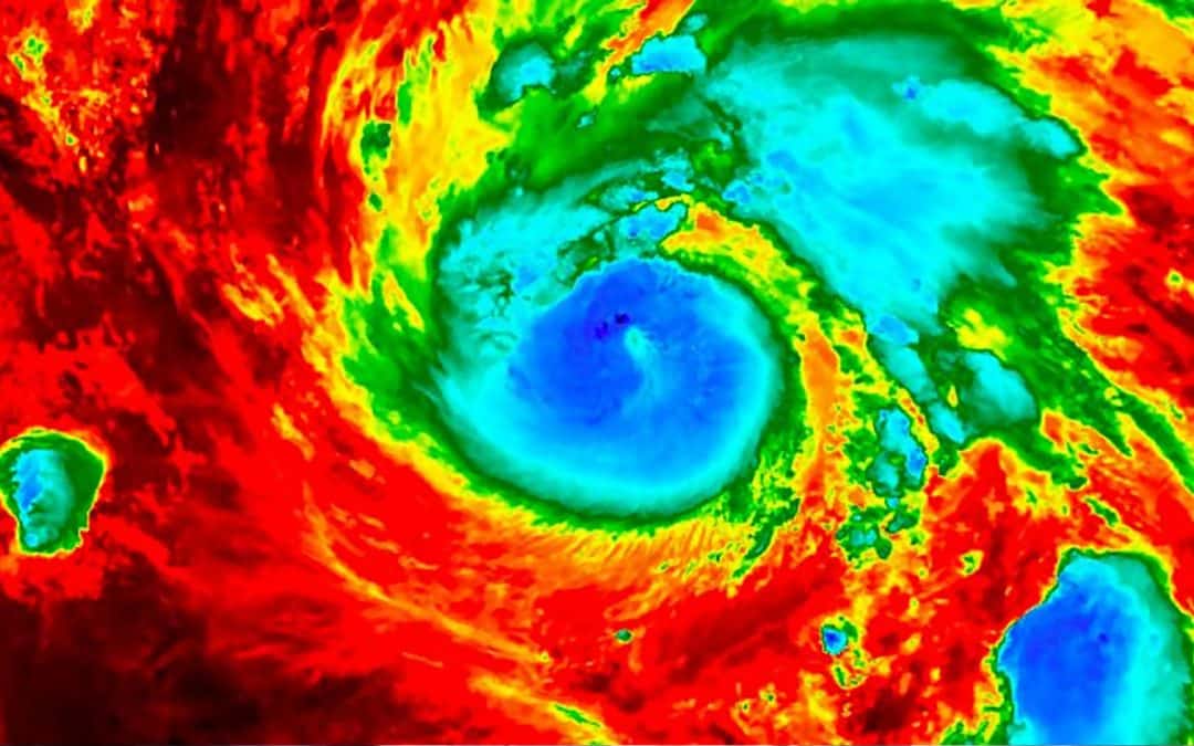 Satellite of hurricane Harvey.
